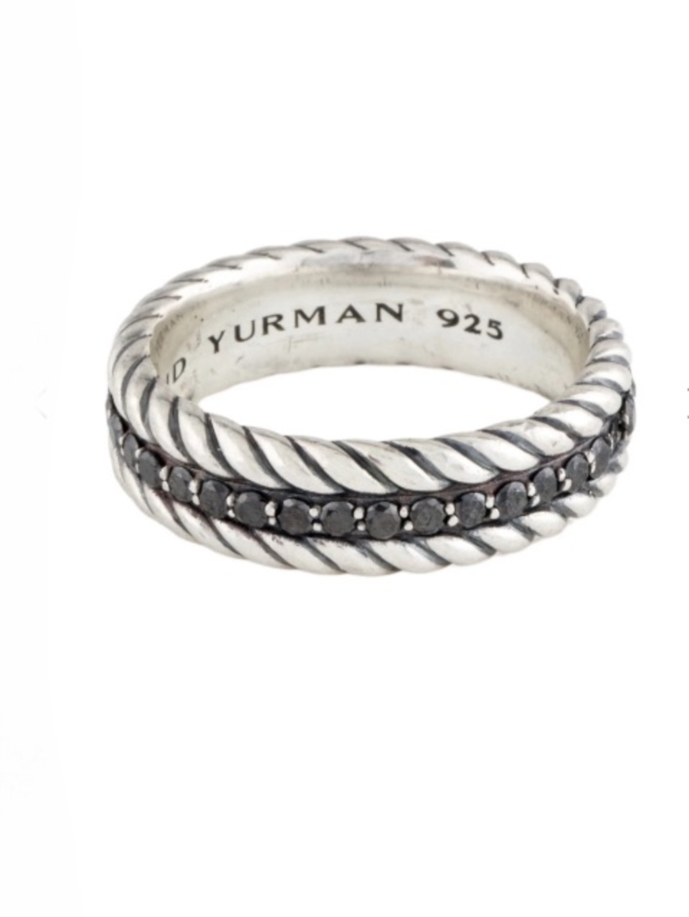 David Yurman Black Diamond Cable unisex Eternity Band